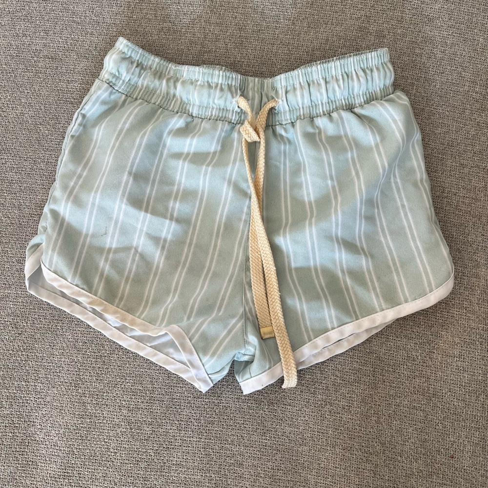 Minnow swim boys Brock collection garden sage stripe boardie, size 3/4T